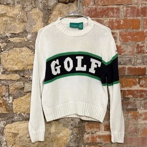 Liz Claiborne-Women's White and Green Sweater